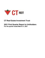 CT REIT Announces Strong First Quarter 2021 Results (CNW Group/CT Real Estate Investment Trust (CT REIT))
