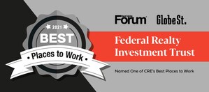 Federal Realty Investment Trust Named One of Commercial Real Estate's Best Places to Work in 2021 by GlobeSt.