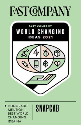 Fast Company World Changing Ideas Badge (CNW Group/SnapCab)