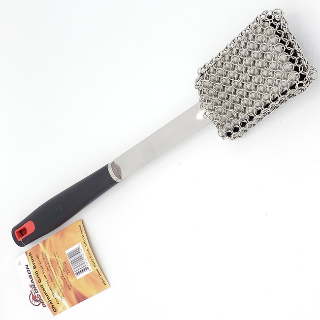 The new bristle-free Chainmail Grill Brush from BBQ Dragon