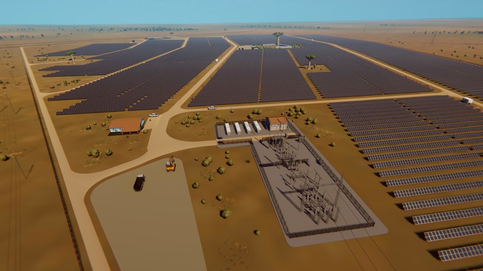3D Design of the Golomoti Solar and Energy Storage Project