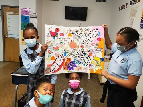 A video submission featuring a rap and artwork by Imhotep Academy students in Atlanta, GA was voted national winner of this year's Colgate Bright Smiles Kids Awards.