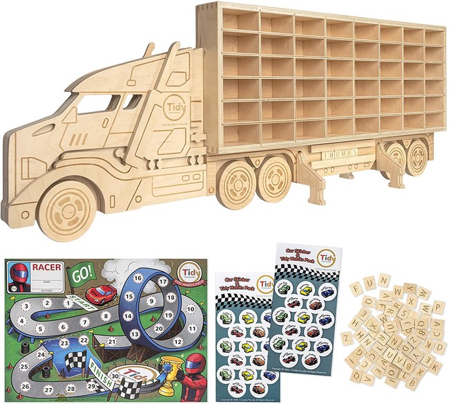 Tidy Treasures Matchbox Toy Car Storage Display Case