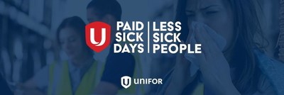 Paid Sick Days. Less Sick People. (CNW Group/Unifor)