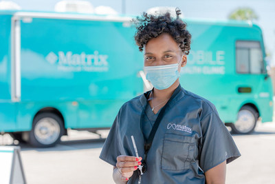 Matrix Clinical Solutions provides rapid and scalable mobile vaccine administration to increase COVID-19 vaccine access.