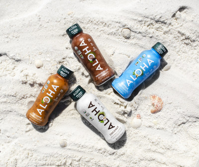 All drinks in ALOHA’s portfolio, which now includes four flavors: Chocolate Sea Salt, Coconut, Iced Coffee and Vanilla, feature a proprietary blend of pea and brown rice paired with creamy coconut milk.