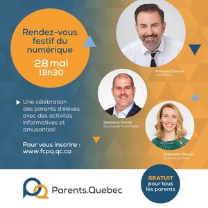 Le grand rendez-vous festif du numérique offert gratuitement aux parents du Québec - Une invitation du portail parents.quebec!
