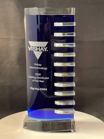 Vishay honors Digi-Key with the European Catalog Distributor of the Year Award 2020