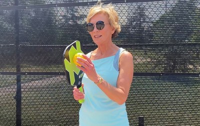 Joyce Sterling plays pickleball four days after a stroke.