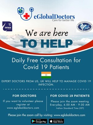 eGlobalDoctors, AAPI, and Sewa International Provide Free Telehealth Services to COVID-19 Patients in India