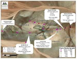Sable Intercepts 971.3 g/t AgEq over 0.85m within 363.4 g/t AgEq over 2.85m at La Verde Vein Field