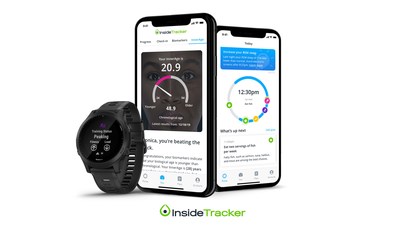 InsideTracker announces Garmin integration, becoming the first consumer platform of its kind to give a full, 360-degree view of wellness by enabling users to combine blood biometrics with DNA insights and activity tracker data to optimize endurance, strength, healthspan/longevity and more.