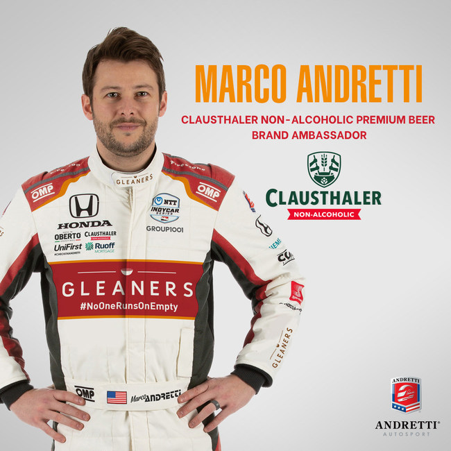 Clausthaler Non-Alcoholic Beer partnership with Marco Andretti