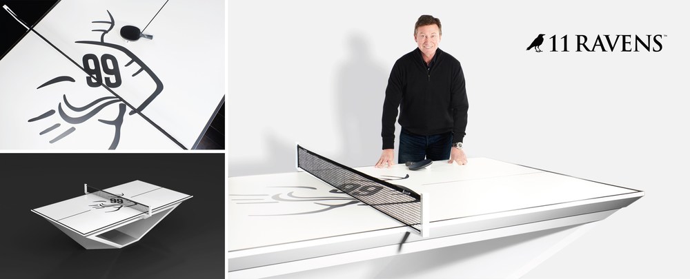 Limited Edition Wayne Gretzky Stealth Ping Pong Table by 11 Ravens. Photo credit: Ben Revzin.