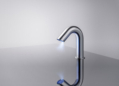 Winner of the 2021 iF international design award, TOTO’s Standard R TOUCHLESS Faucet has a graceful, understated aesthetic. This unique smart-sensor faucet automatically mists the lavatory with TOTO’s proprietary EWATER+ technology, reducing dirt and grime, particularly around the drain. EWATER+ is produced from ordinary tap water by electrolyzing its chloride ions. It is free from added detergents or harsh cleaning agents. Over time, EWATER+ returns to its original state as tap water.