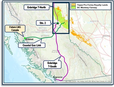 Figure 1: B.C. Natural Gas Transportation Infrastructure (CNW Group/Topaz Energy Corp)