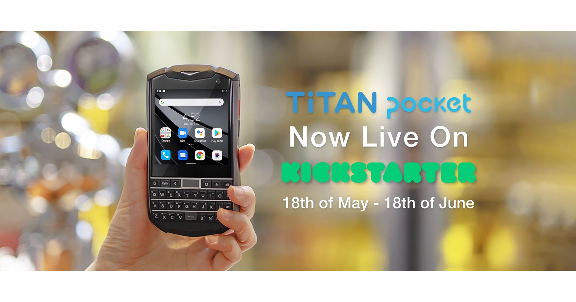 Unihertz k&uuml;ndigt den Kickstarter-Start des Titan Pocket an - das kleinste QWERTY Android 11 Smartphone