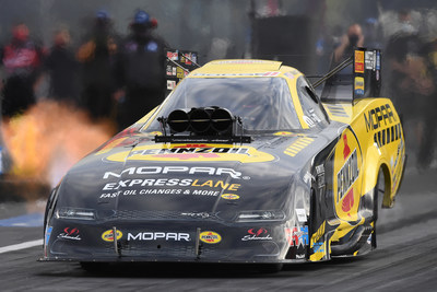 Matt Hagan's Dodge Charger SRT Hellcat sports a new look for the Mopar Express Lane NHRA SpringNationals Presented by Pennzoil at Houston