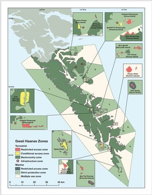Zones of the Gwaii Haanas (CNW Group/Fisheries and Oceans Canada, Pacific Region)
