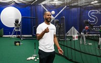 New Director of Baseball LJ Hoes leads a clinic in The St. James Hitting House