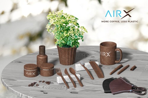 AirXcoffee has been successful in sourcing coffee grounds to turn into Coffee Bio-Composite, which can be used to replace tableware, polystyrene cup, flowerpot and everything that can be made of plastics.