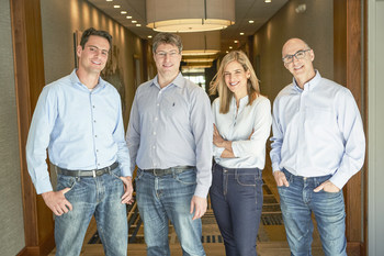 Sunbit's founding team (from l to r): Arad Levertov, Co-founder and CEO; Tal Riesenfeld, Co-founder and Head of Sales; Ornit Maizel, Co-founder and CTO; and Tamir Hazan, Ph.D., Co-founder and Head of Analytics.