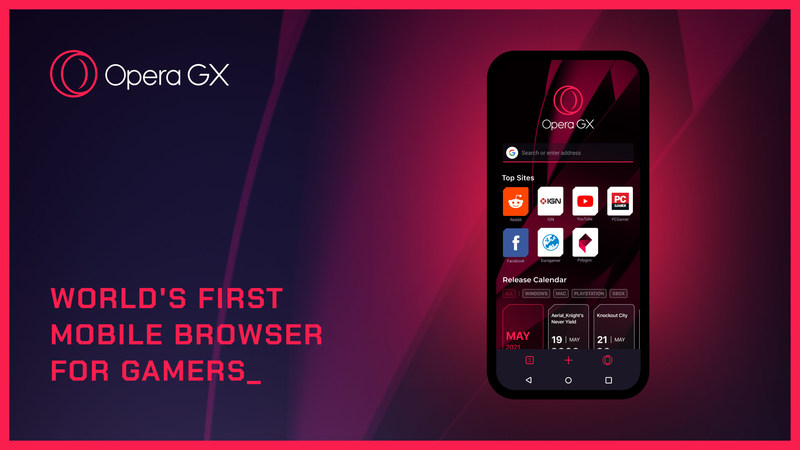 Opera GX is the world's first mobile browser for gamers