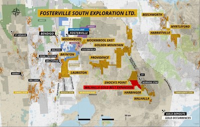 Figure 1. Current FSX tenement holdings and the new Walhalla Belt expansion (CNW Group/Fosterville South Exploration Ltd.)