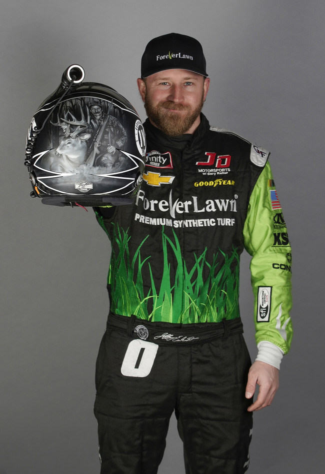 Jeffrey Earnhardt will drive the ForeverLawn #BlackandGreenGrassMachine on Saturday, May 22 at COTA in the NASCAR Xfinity Series race.