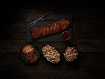 Sadler’s Smokehouse® ready-to-eat beef brisket, pulled pork, pulled chicken and St. Louis Ribs.