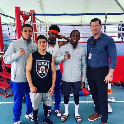 Pictured Here: Meenta’s Chief Medical Officer, Kirk O’Donnell, MD, and athletes of the USA Boxing Team (Chula Vista, CA | April 2021)