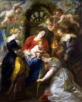 Peter Paul Rubens, Flemish, 1577-1640: The Crowning of Saint Catherine, about 1631 (possibly 1633), oil on canvas. Purchased with funds from the Libbey Endowment, Gift of Edward Drummond Libbey. Toledo Museum of Art; 1950.272