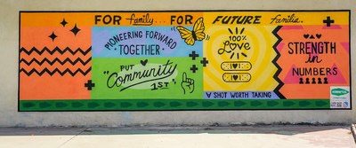 LULAC Expands Vacúnate Hoy Project to deliver vital, COVID-19 Vaccine Related Information and Resources to the Spanish Speaking Community. Mural in Los Angeles, CA by Latinx artist Nina Paloma.