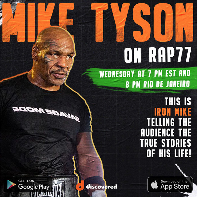 Mike Tyson UNEDITED and RAW discusses his life in detail this Wednesday at 7 PM EST on Discovered.tv on all devices