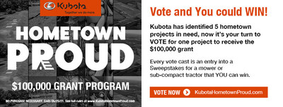 Kubota's Hometown Proud $100,000 Grant Program