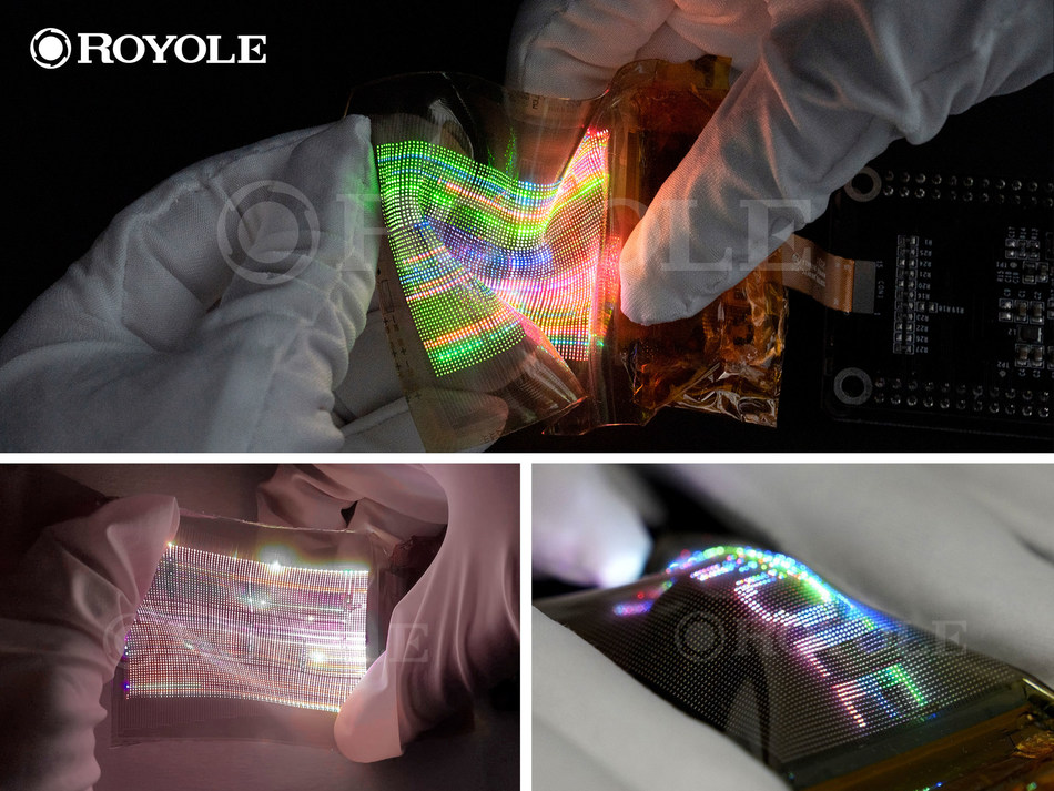 Royole introduces world's first micro-LED based stretchable display technology compatible with industrial manufacturing processes at 2021 Display Week Symposium.
