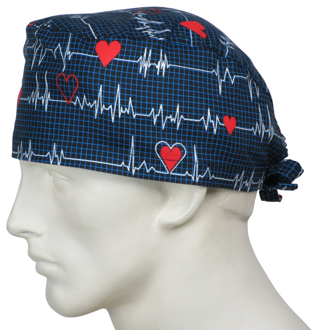 EKG Scrub Caps