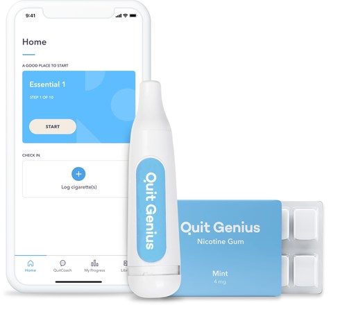 Quit Genius is first digital clinic for treating multiple addictions.The average quit rate for tobacco users on the Quit Genius program is 52 percent - far higher than traditional methods. Quit Genius also offers programs for alcohol and opioid addiction.