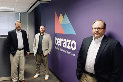 Left to right: Terazo Chief Financial Officer George Boatright, Chief Digital Officer Chris Busse, and Chief Executive Officer Mark Wensell