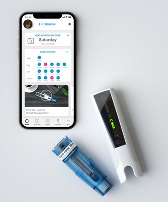 Phillips-Medisize Aria Smart Autoinjector platform featuring a reusable electronic drive unit and single-use, disposable cassettes