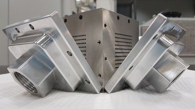 Compact Heat Exchanger made from stainless steel AISI 316L printed in SENAI Innovation Institute for Manufacturing Systems and Laser Processing (Joinville-SC) in a project with UFSC, and PETROBRAS.