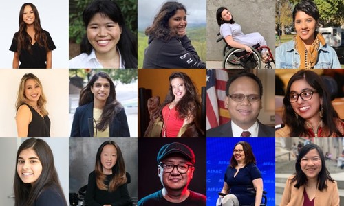 Headshots of 15 individuals who are disabled and are AAPI