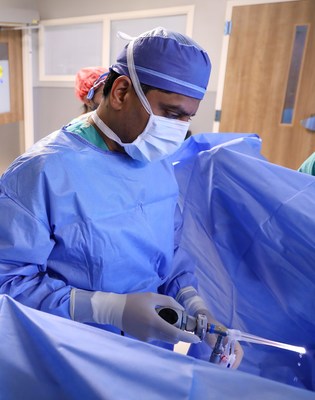 Dr. Raviender Bukkapatnam, medical director of Urology at Tampa General Hospital performs the first procedure in the West Central Florida using Bulkamid®, a hydrogel that restores the natural closing of the urethra to help women suffering from stress urinary incontinence.