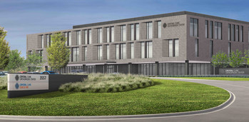 Rendering of the new Crystal Clinic Orthopaedic Center Hospital.