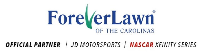 ForeverLawn of the Carolinas is the primary sponsor of the No. 0 Camaro driven by Jeffrey Earnhardt on team JD Motorsports at the NASCAR Xfinity race this weekend at Charlotte Motor Speedway.