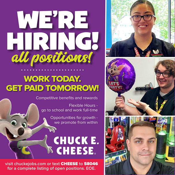 Chuck E. Cheese To Hire 5,000 Team Members This Summer - Vimarsana News