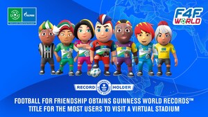 Football for Friendship achieves new GUINNESS WORLD RECORDS™ title for the most visitors at a virtual stadium