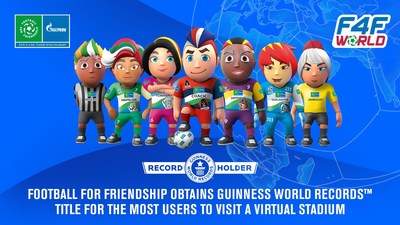 F4F obtains new GUINNESS WORLD RECORDS title (PRNewsfoto/Gazprom International Children's Social Programme Football for Friendship)