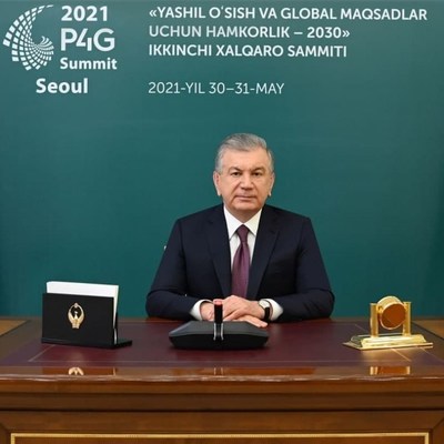 President Shavkat Mirziyoyev Addressing the P4G Partnership summit