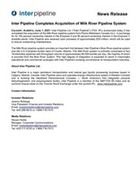 Inter Pipeline Completes Acquisition of Milk River Pipeline System (CNW Group/Inter Pipeline Ltd.)